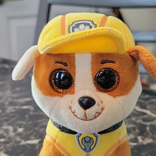Paw Patrol Rubble The Bulldog Ty Beanie Boos 6" Plush Stuffed Animal Toy 2020