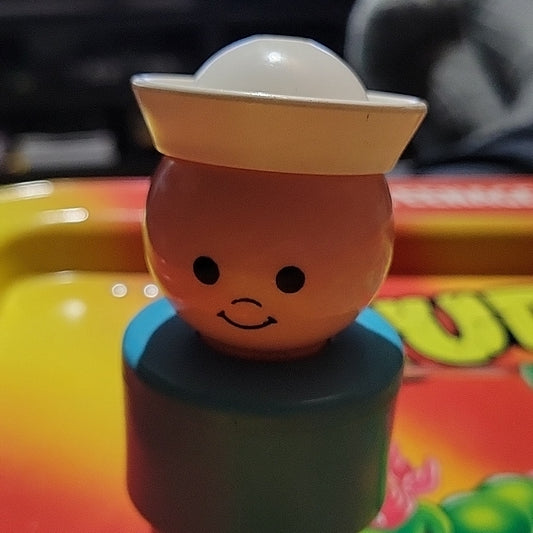 Fisher Price Little People Sailor Large Oversize Jumbo Figure 3.5" 1974 Blue