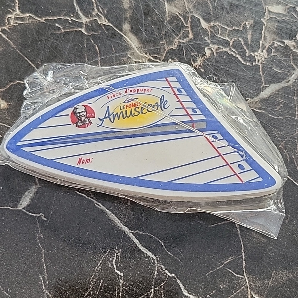 Vintage Pfk Very Rare S'Cool Kfc Eraser Sealed Life Fund Name Proudly Supports