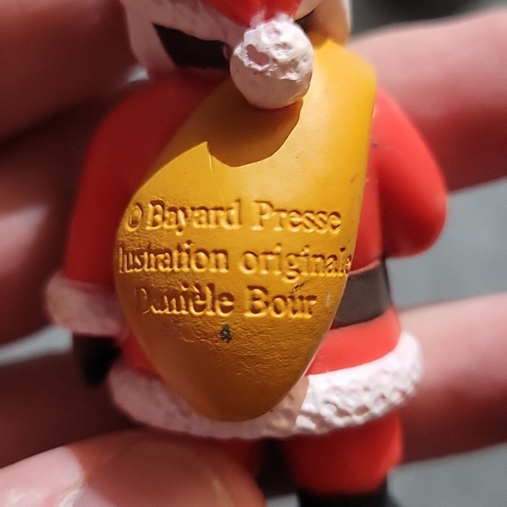 Figure Figurine Vintage Petit Ours Brun Bayard Presse Pvc Christmas Danièle Bour
