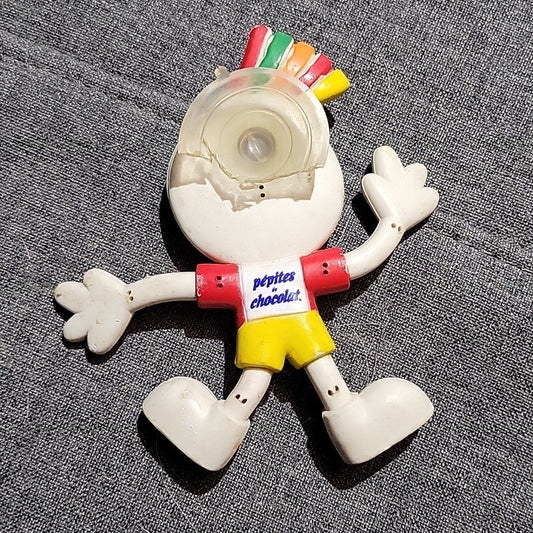 Vtg Cookie Chips Ahoy 4.5" Bendy Toy Bendable Man Figure Pépites Au Chocolat #2