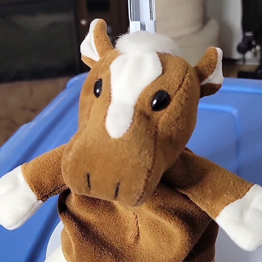 Fiesta Plush Cute Horse Beanies Sitting Animal Toy To Put At From Of A Computer