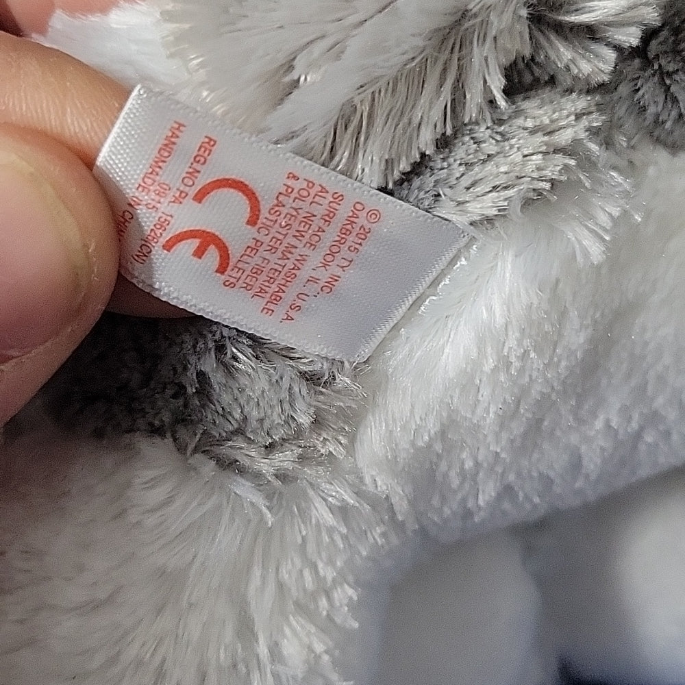 Ty Beanie Boos Whiskers The Dog 9” Beanbag Plush Stuffed Toy W/ Glitter Eyes