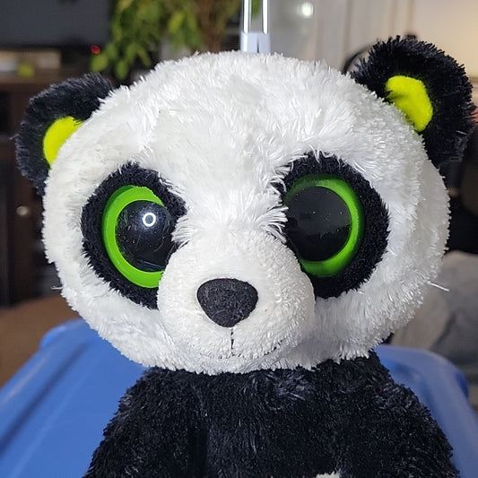Ty Beanie Boos - Bamboo The Panda Bear (9 Inch Medium)(Sparkly/Shiny Ears)