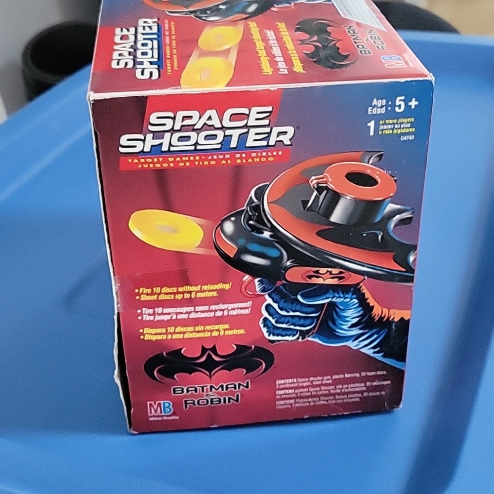 Batman & Robin Vintage 1996 Milton Bradley Space Shooter - Toy Gun/Game Im Box