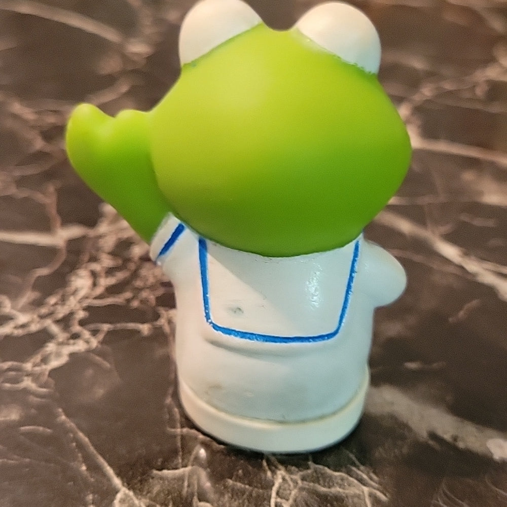 Vintage Muppet Baby Kermit Bust Toy Figure Figurine