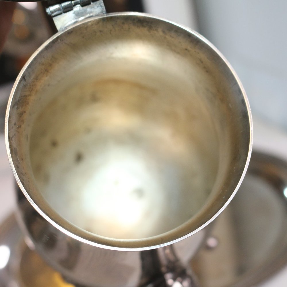 Vintage Elegance Silver Plated 5 Pcs Silver Plated Tea Set Footed Spoon