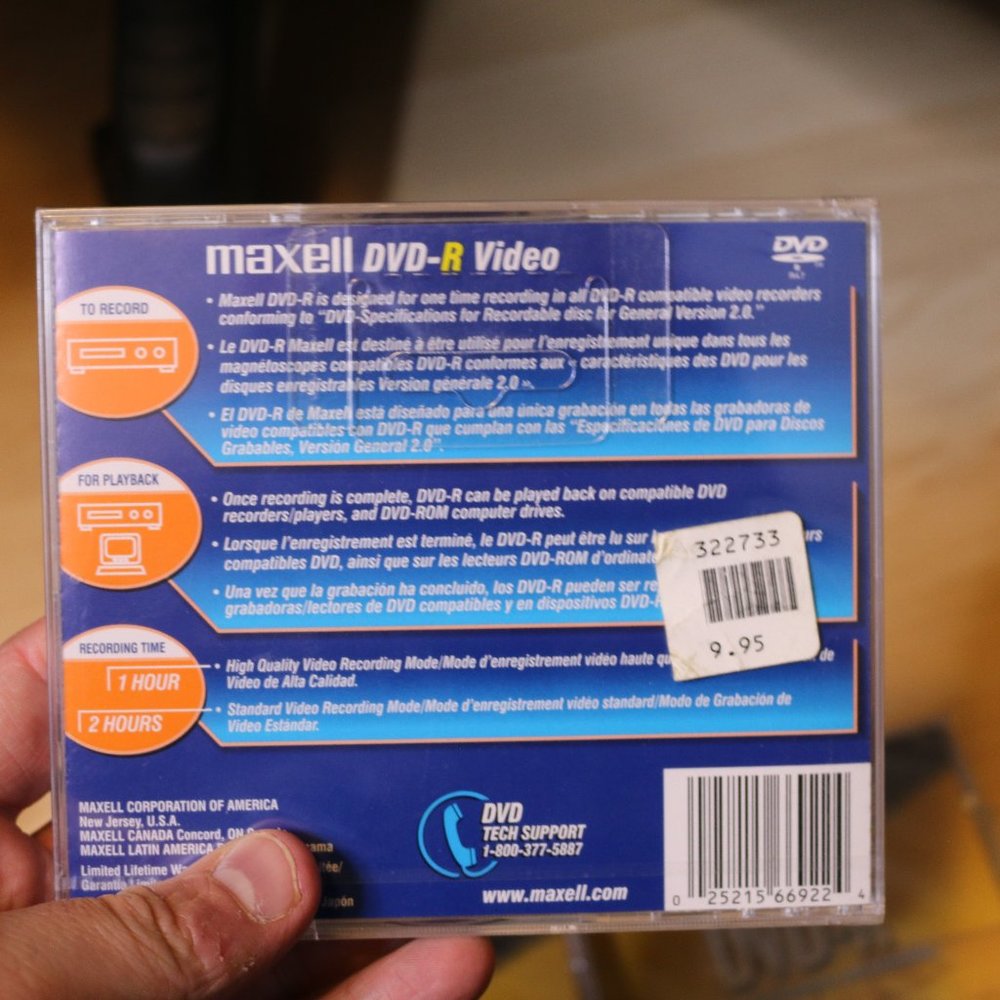 3X Sony Dvd-R Maxell 120Min 4.7Gb Discs Brand New Sealed