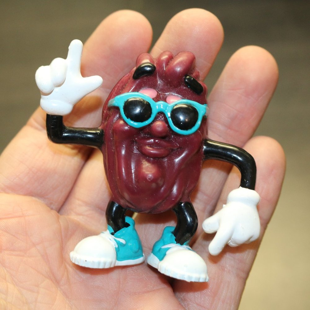 Vintage California Raisins Figure 1988 Calrab Applause Blue Sunglasses Gym Shoes