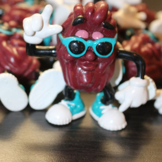 Vintage California Raisins Figure 1988 Calrab Applause Blue Sunglasses Gym Shoes