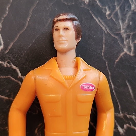 Vintage Tonka Play People Orange Jump Suit 3 3/4" Action Figure 1979 Mecano
