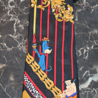 1994 Lakeside Apparel Tie Hanna Barbera Cravate Flintstones Hucklebery Hound