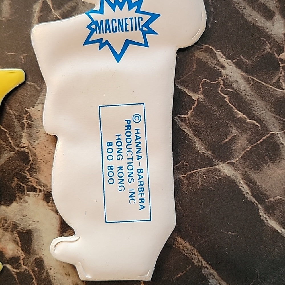 Vtg Lot Of 2 Hanna-Barbera Puffy Magnets Magnetic Yogi, Boubou