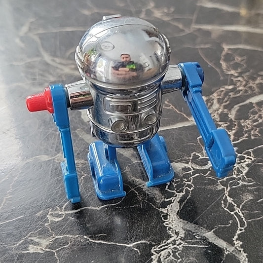 Circa 1979 Tomy Robot Silver & Red Wind Up Toy Tested & Working Droid
