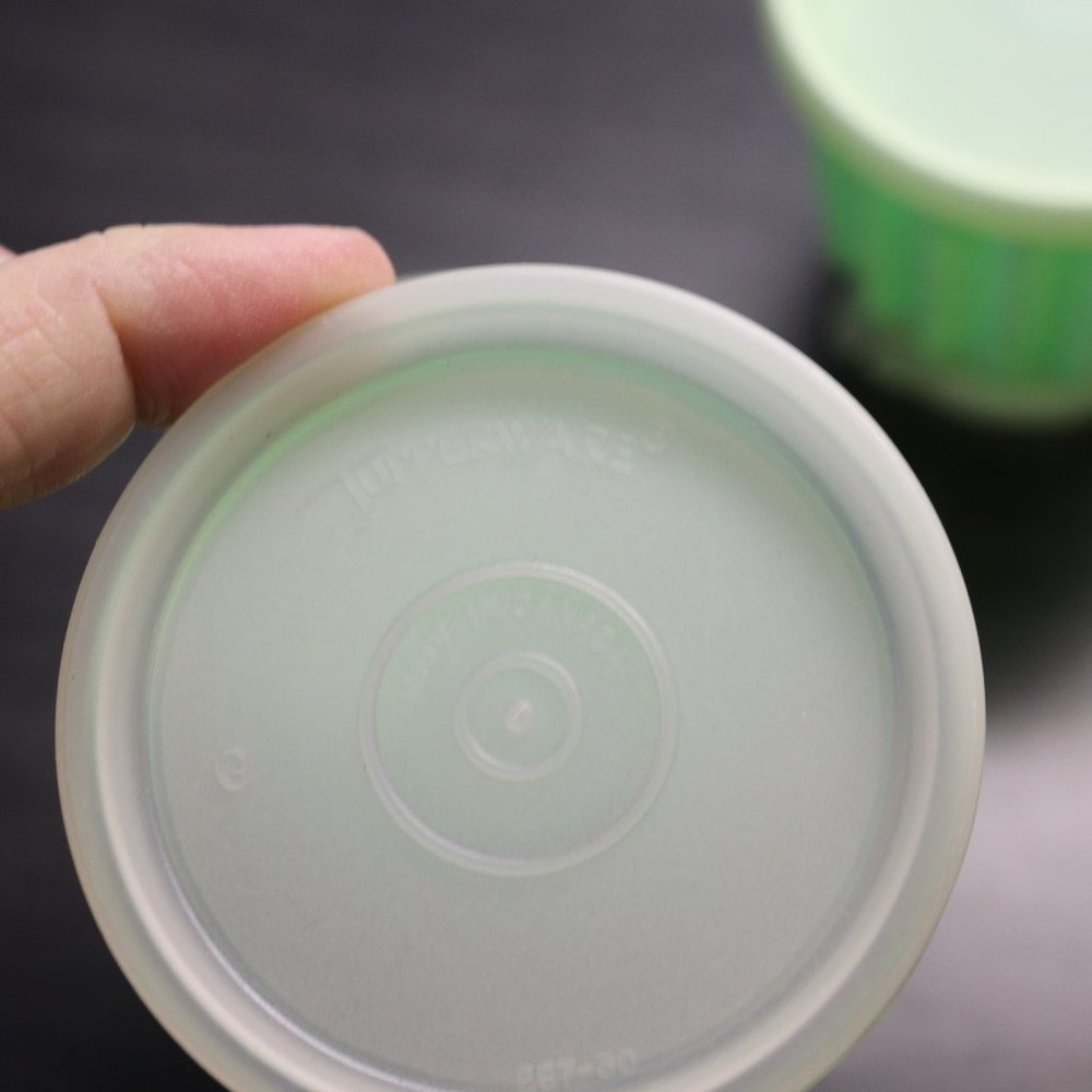 Vtg Tupperware Jadeite Green Bowl With Lid 786-6 Seal Lid 230-3 No Grater & More