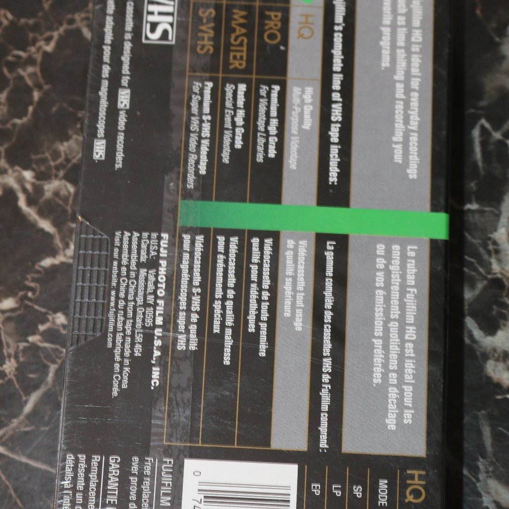 1X Fuji Vhs High Quality Hq 120 6 Hours Blank Video Cassette Tapes