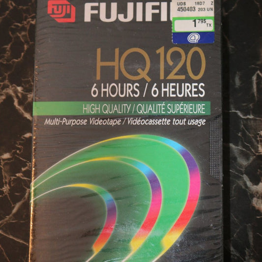 1X Fuji Vhs High Quality Hq 120 6 Hours Blank Video Cassette Tapes
