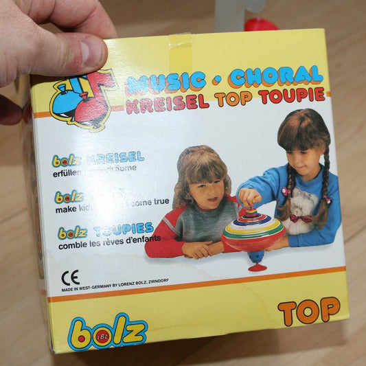 Lbz Bolz Kreisel Germany Spinning Top Toupie Music Choral Tin Toy Works In Box