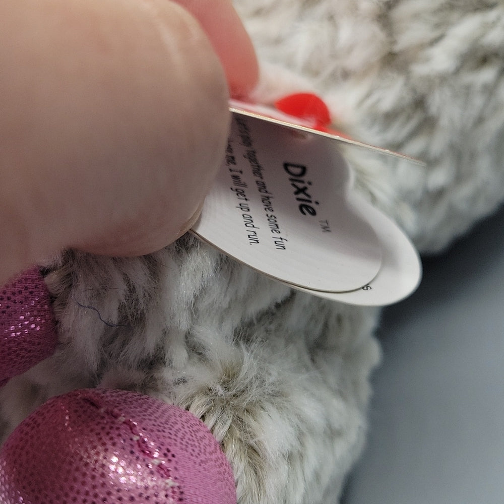 Ty Beanie Boos Dixie Lamb Sheep 6" Pink Gray Plush Stuffed New Tag