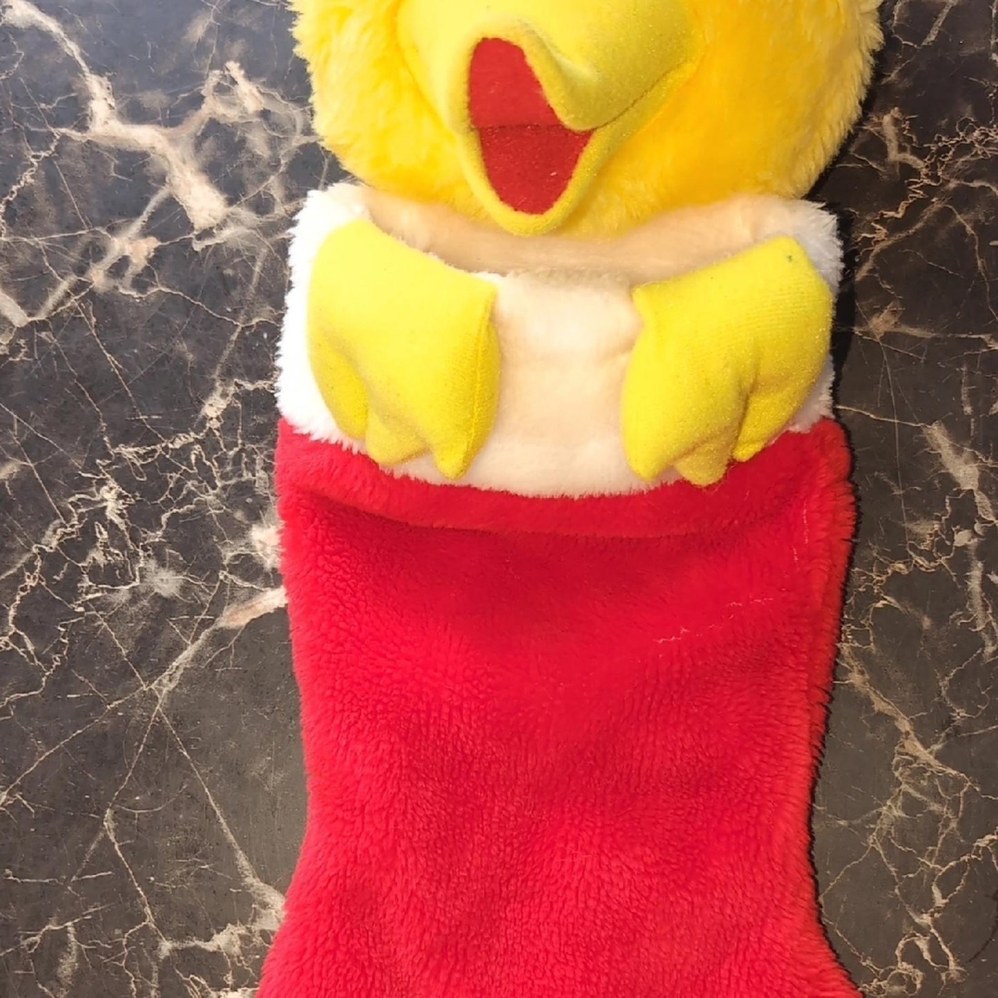 23" Sesame Street BIG BIRD Plush Furry Christmas Stocking ~ Jim Henson Rare Toy