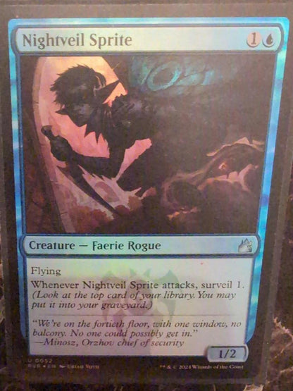 Nightveil Sprite #52 Foil  Ravnica Remastered  Magic The gathering Card  MTG 1x