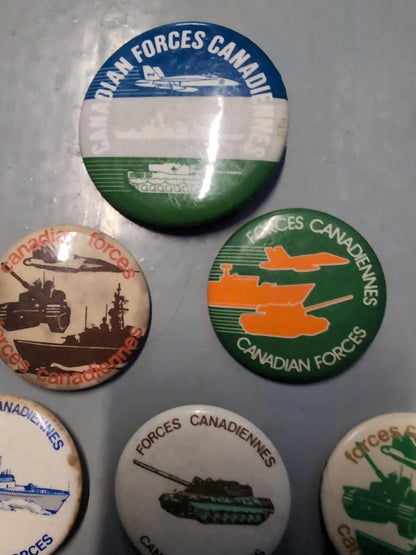 Vintage Canadian Forces Pinback Buttons Lot Military  Army Navy Air Force Lot #3