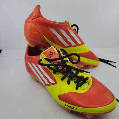 Adidas F-50 TRX FG J Youth Soccer Cleats Size 8.5, Yellow/Red V24005