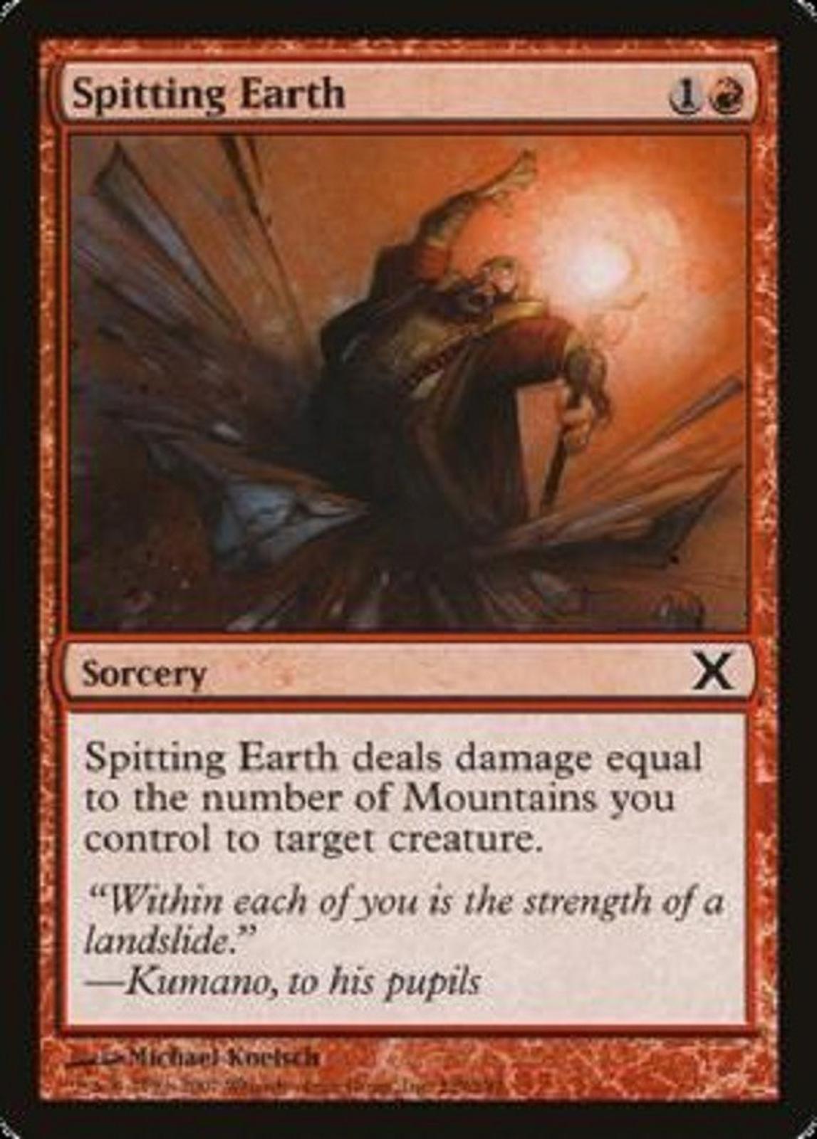 MTG 4x x4Spitting Earth  Tenth Edition Magic the Gathering cards
