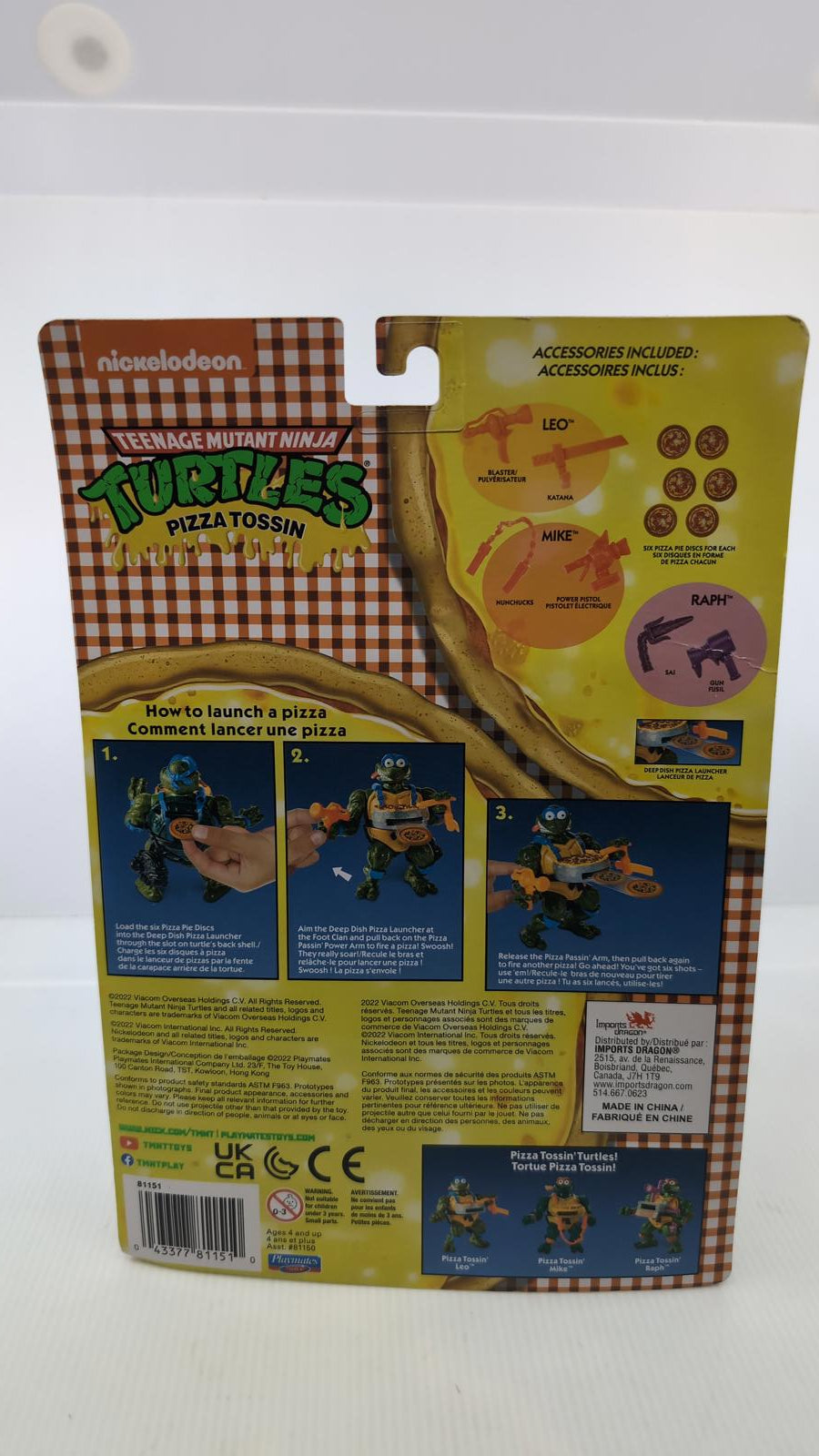 Teenage Mutant Ninja Turtles Pizza Tossin Action Figure imports Dragons