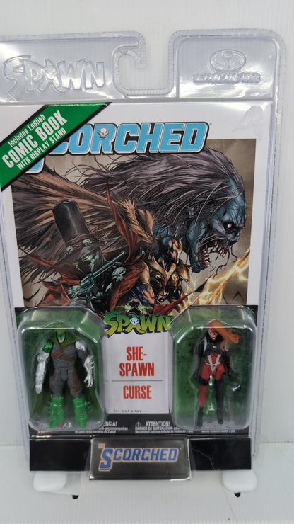 Spawn Scorched She-Spawn Curse Action Figure Set with Comic Book