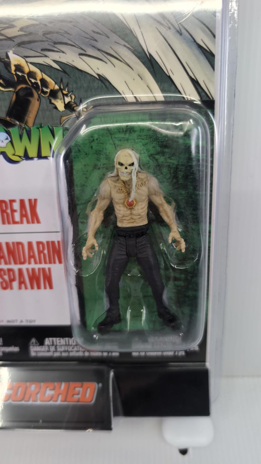 Spawn Scorched Freak and Mandarin Spawn Action Figures with Comic Book