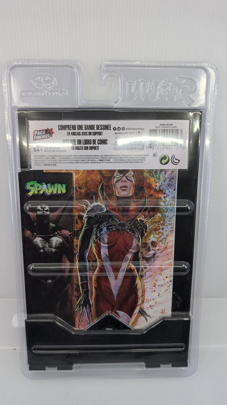 Spawn Scorched Freak and Mandarin Spawn Action Figures with Comic Book