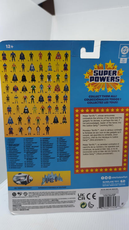 Mattel DC Super Powers Action Figure - Vintage Style MR. Terrific toy MOC