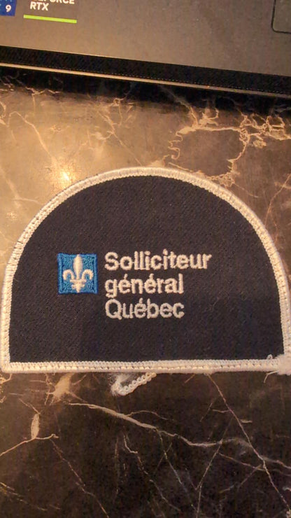 Solliciteur Général Québec Embroidered Patch