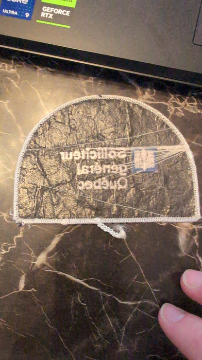 Solliciteur Général Québec Embroidered Patch