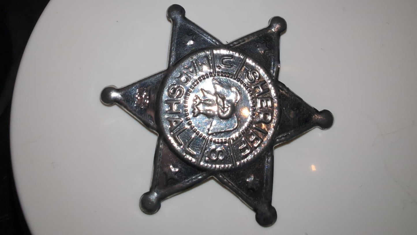 Vintage Metal Sheriff Marshal Badge Made in Japan