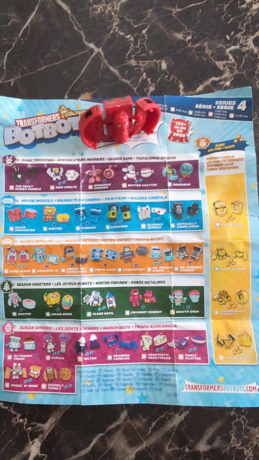 MOVIE MUNCHSTER Transformers BotBots Series 4 Movie Moguls Hasbro 2020 tickets