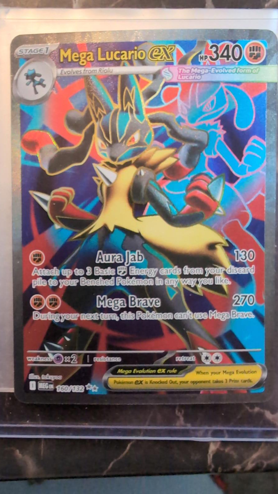 Mega Lucario ex 160/132 - Ultra Rare - Mega Evolution -✨- Pokemon TCG card game