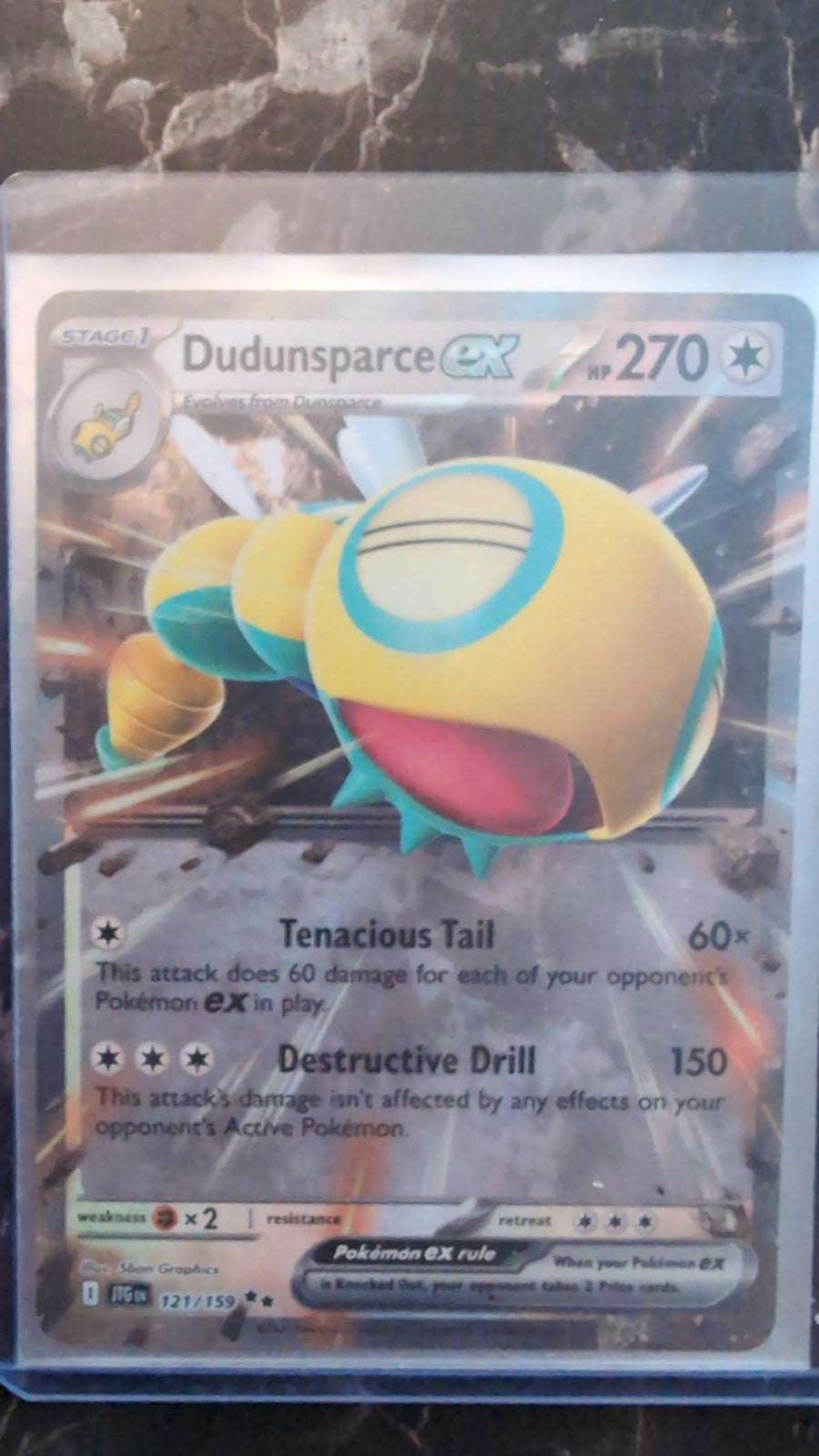 Pokemon Dudunsparce EX 121/159SV09: Journey Together Holo Double Rare