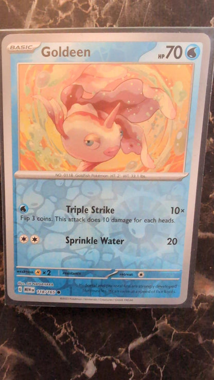 Goldeen Reverse Holo 118/165 Scarlet & Violet 151 Pokemon Card