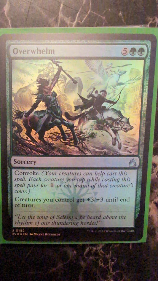 Magic: The Gathering Overwhelm #152 Foil  Ravnica Remastered Card - Rare mtg