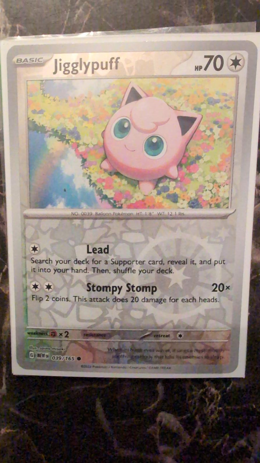 Jigglypuff - 039/165 - Reverse Holo - 151 - Pokemon Card