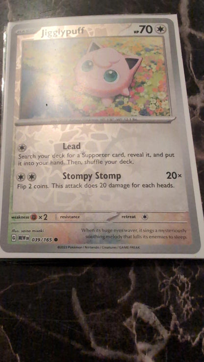 Jigglypuff - 039/165 - Reverse Holo - 151 - Pokemon Card