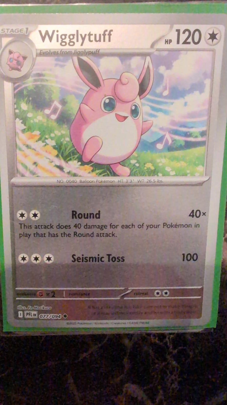 Reverse Holo Wigglytuff 077/094 Uncommon Phantasmal Flames Pokemon
