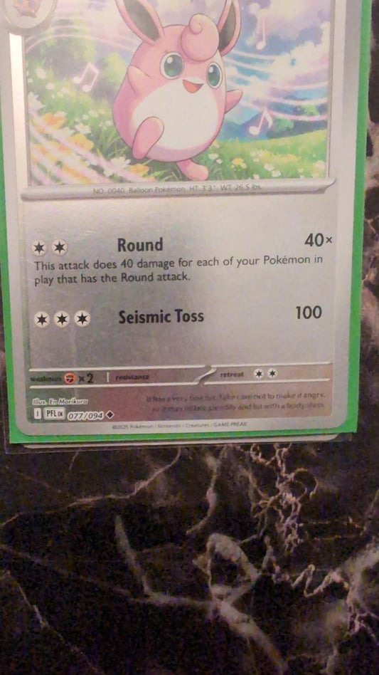 Reverse Holo Wigglytuff 077/094 Uncommon Phantasmal Flames Pokemon