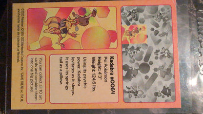 Kadabra #0064 Pokémon Card art long Game freak 2023 rare