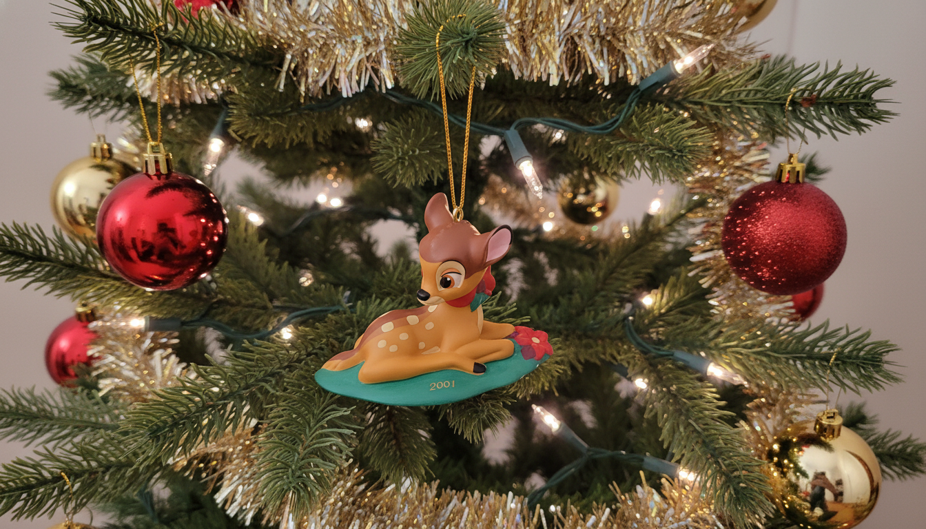 Grolier Collectibles Disney Bambi 2001 Dated Christmas Ornament New in Box 35500-993
