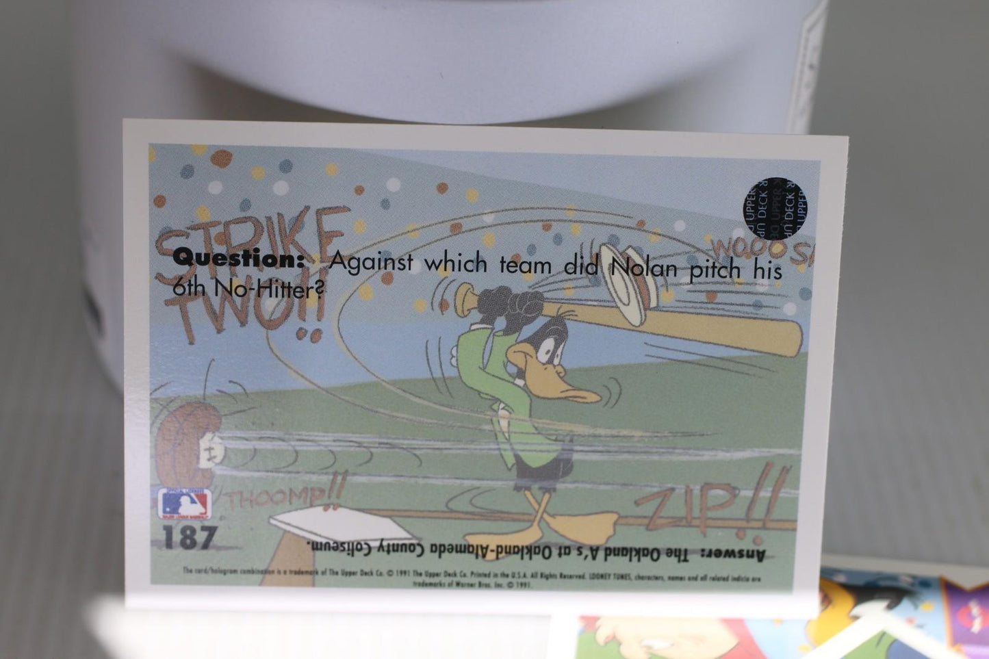 1991 Upper Deck Comic Ball 2 warner bros #187 Looney Tunes MLB Trading Card