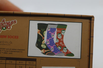 A Christmas Story 3 Pair Crew Box Set, 10-13 Brand new
