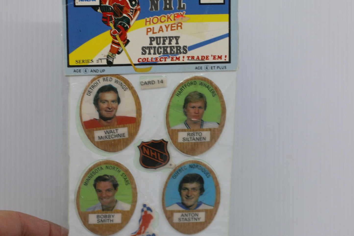 Vintage NHL Hockey Player Puffy Stickers Sheet Funmate Series 1 Made in Japan